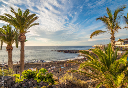 Landscape with Arena beach, Tenerife, Canary island, Spain