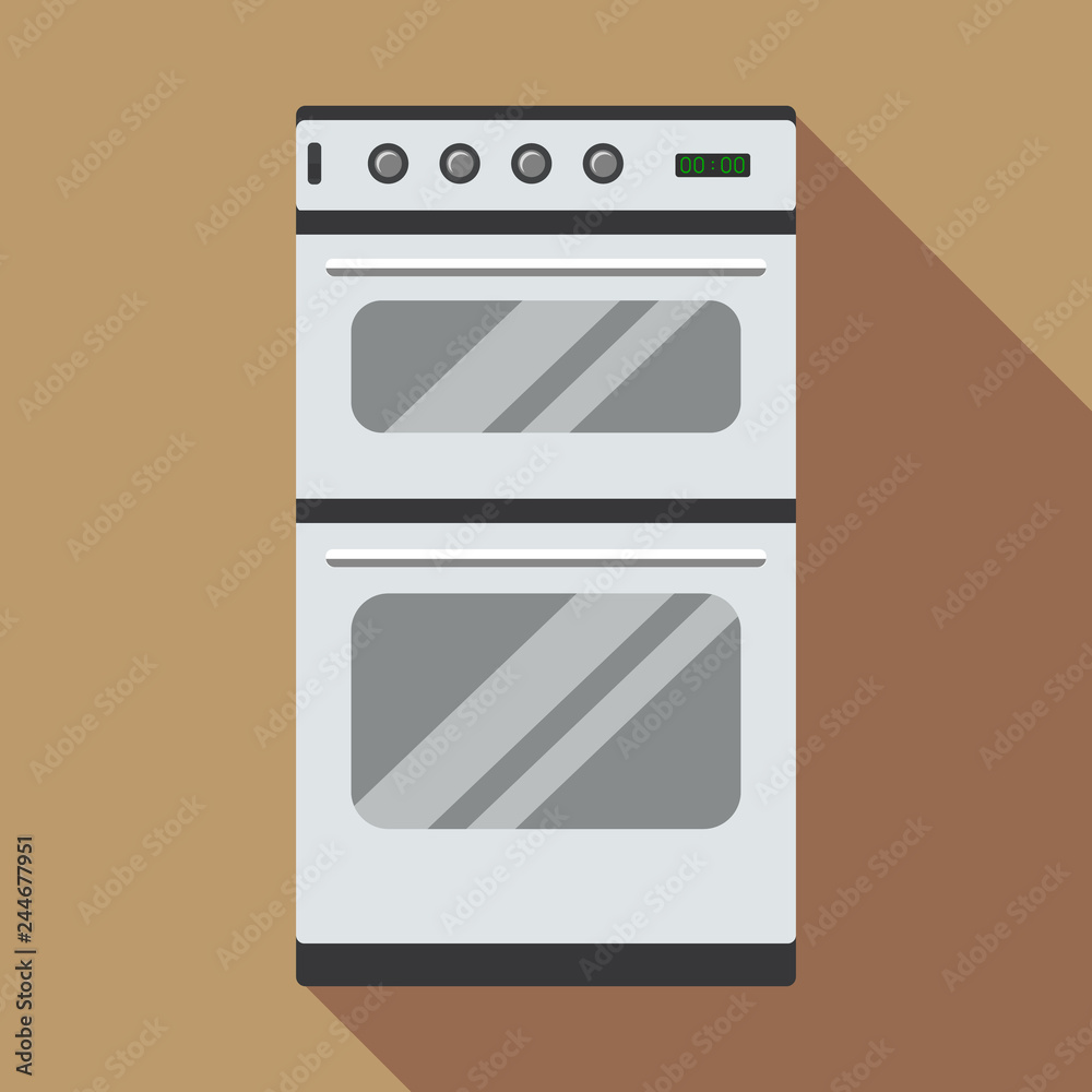 Commercial gas oven icon. Flat illustration of commercial gas oven vector icon for web design Commercial gas oven icon. Flat illustration of commercial gas oven vector icon for web design
