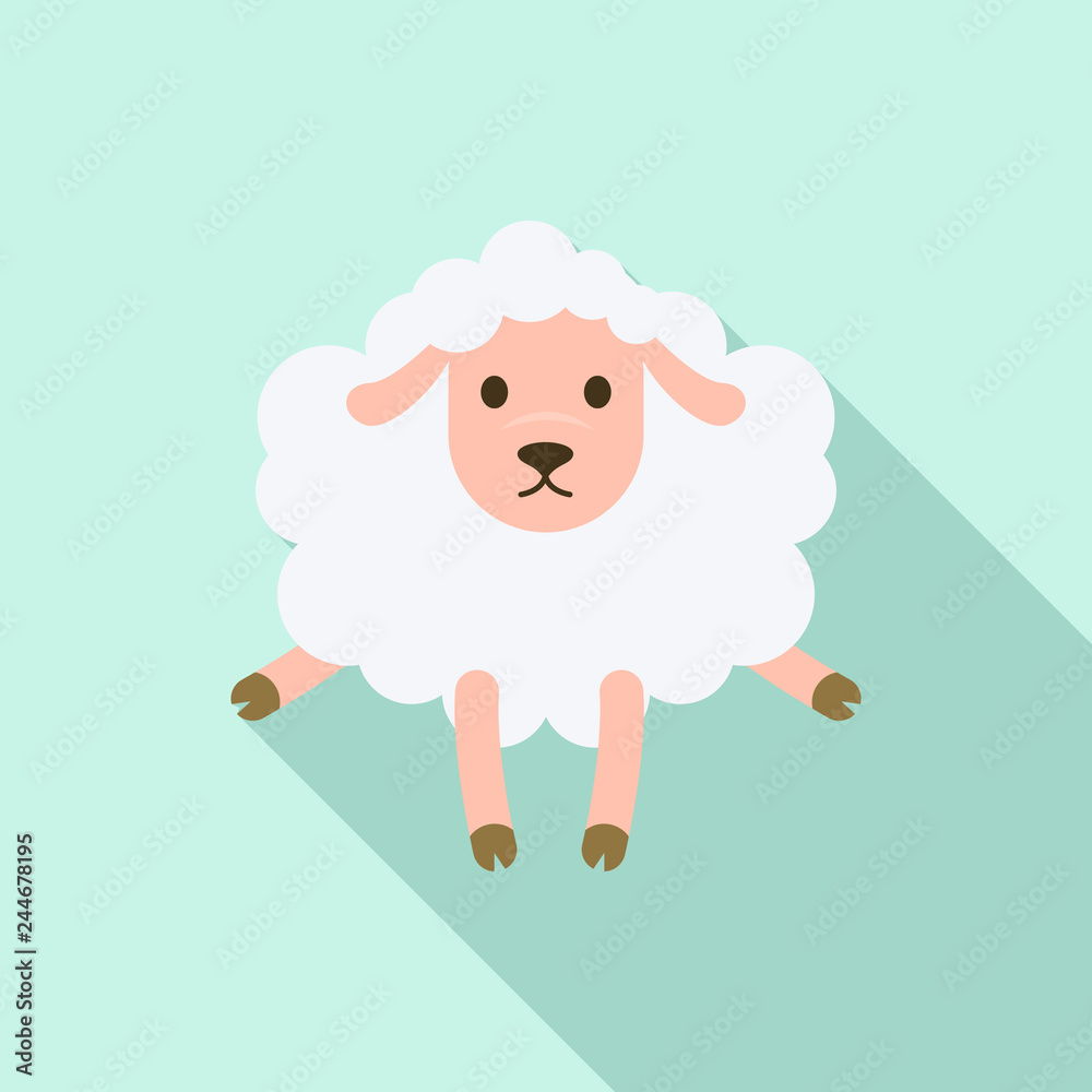 Shocked sheep icon. Flat illustration of shocked sheep vector icon for web design Shocked sheep icon. Flat illustration of shocked sheep vector icon for web design
