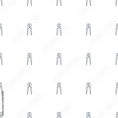 pliers icon pattern seamless white background