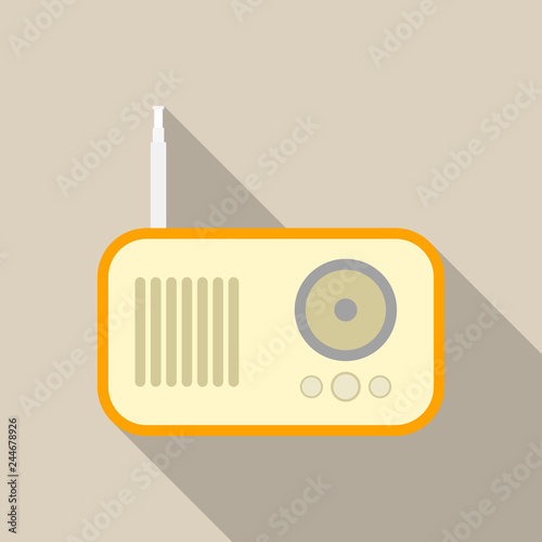 Fm radio icon. Flat illustration of fm radio vector icon for web design