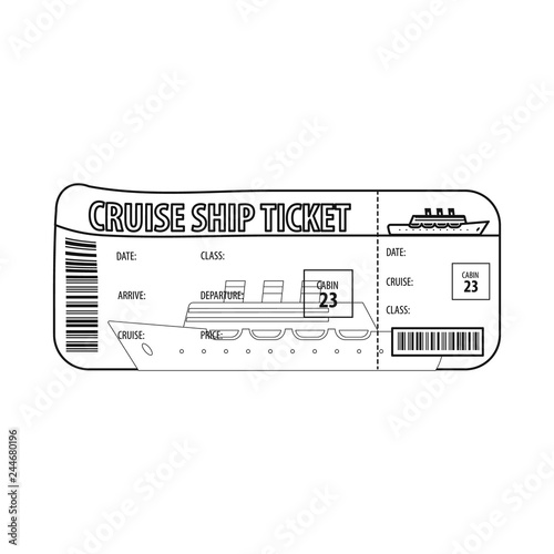 Isolated object of ticket and admission symbol. Collection of ticket and event stock vector illustration.