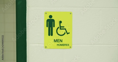 Men's Bathroom Sign at School