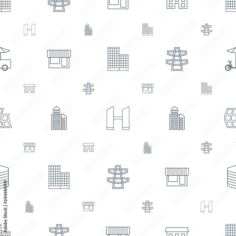 city icons pattern seamless white background city icons pattern seamless white background