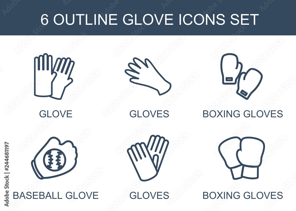 Obraz premium 6 glove icons