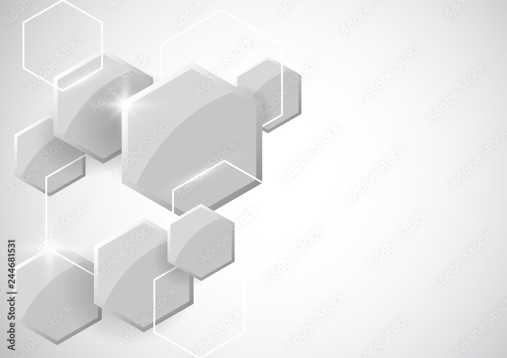 Abstract hexagonal molecular structures in technology background and science style. Medical design. Vector illustration Abstract hexagonal molecular structures in technology background and science style. Medical design. Vector illustration