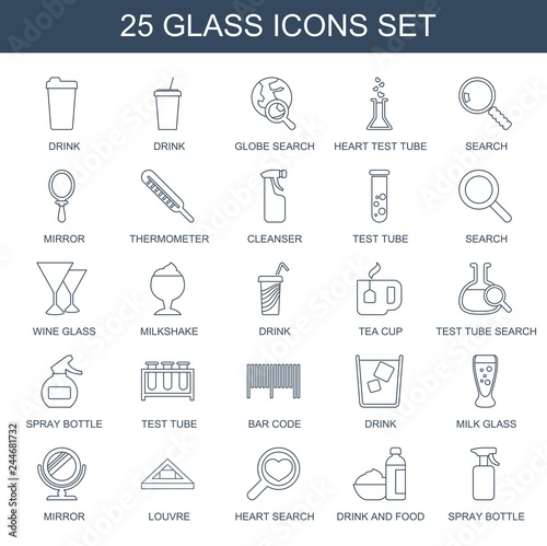25 glass icons