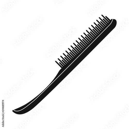 Isolated object of brush and hair symbol. Collection of brush and hairbrush stock vector illustration.