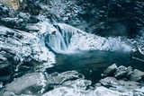 Waterfall Kameneckiy in the Carpathian mountains