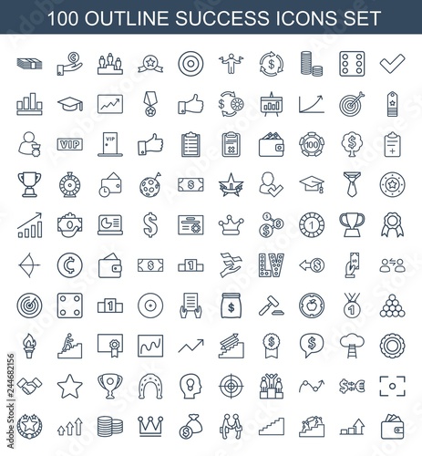 100 success icons