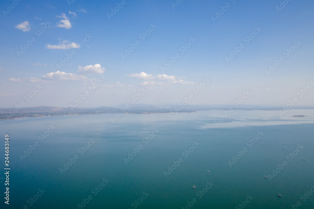 top view atmosphere on the beach in Ubon Ratchathani province top view atmosphere on the beach in Ubon Ratchathani province