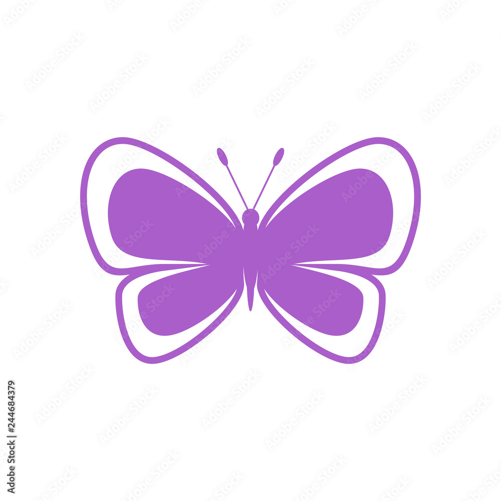 Butterfly icon on white background for graphic and web design, Modern simple vector sign. Internet concept. Trendy symbol for website design web button or mobile app