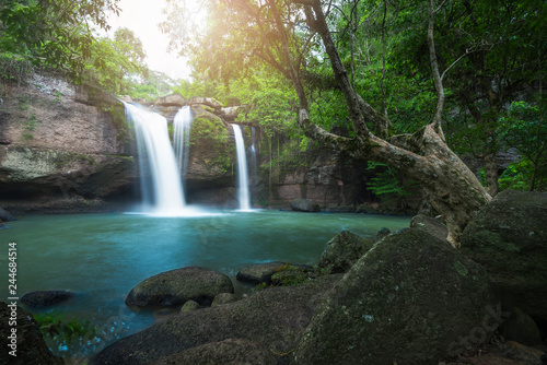 Haew Suwat Waterfall at Khao Yai National Park  Thailand  