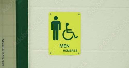 Men's Bathroom Sign at School