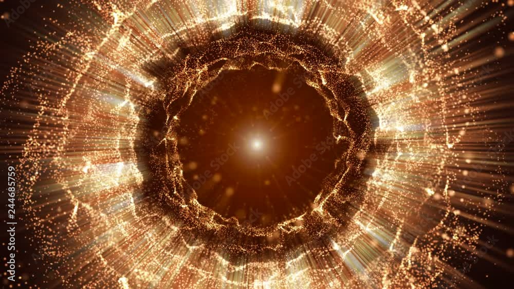 4K Abstract motion background shining particles stars magic dust and ...