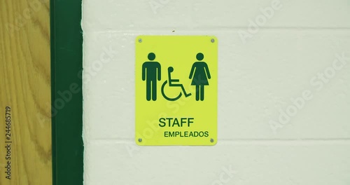 Staff Bathroom Sign on Wall Empleados