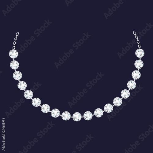 Fototapeta Diamond necklace icon