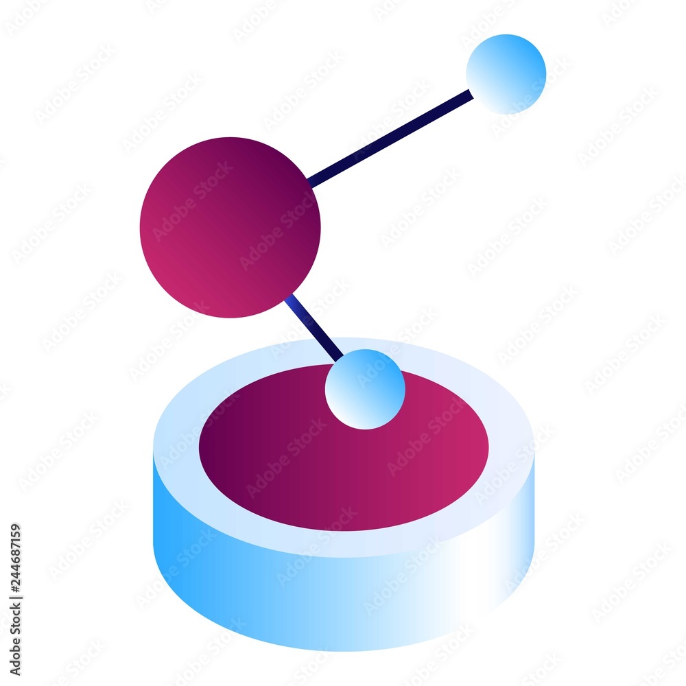 Molecule icon. Isometric of molecule vector icon for web design isolated on white background Molecule icon. Isometric of molecule vector icon for web design isolated on white background