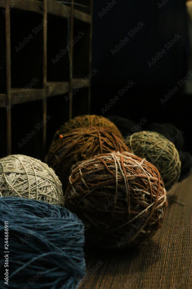 Fototapeta premium Cotton yarn in Store