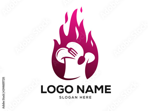 Chef Logo Designs Concept, Food Logo Designs Template Vector