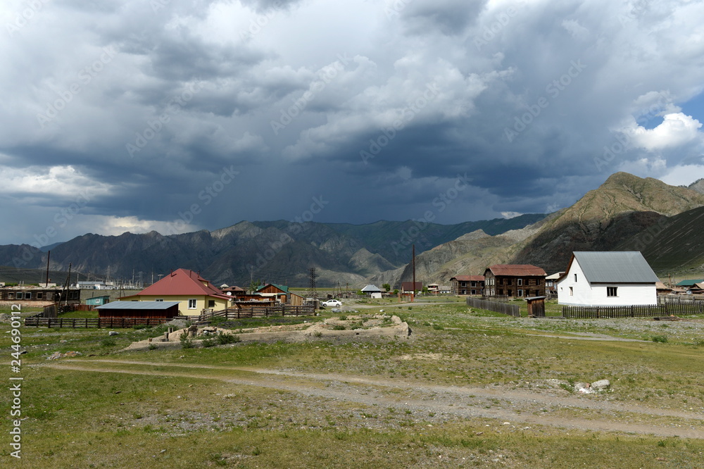 The village of Ivnya in the Republic of Altai