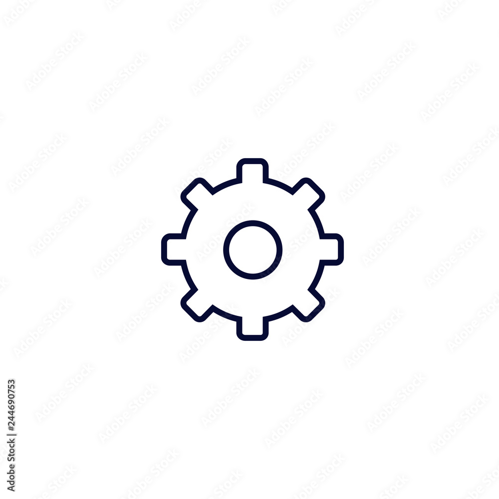 gear icon, Vector illustration. flat icon vector. on white background