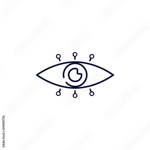 eye icon, Vector illustration. flat icon vector. on white background