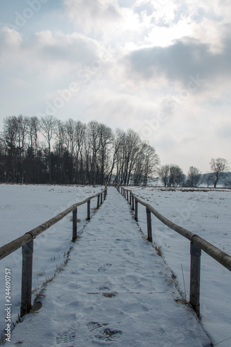 Pfad durch die winterliche Landschaft © EinBlick
