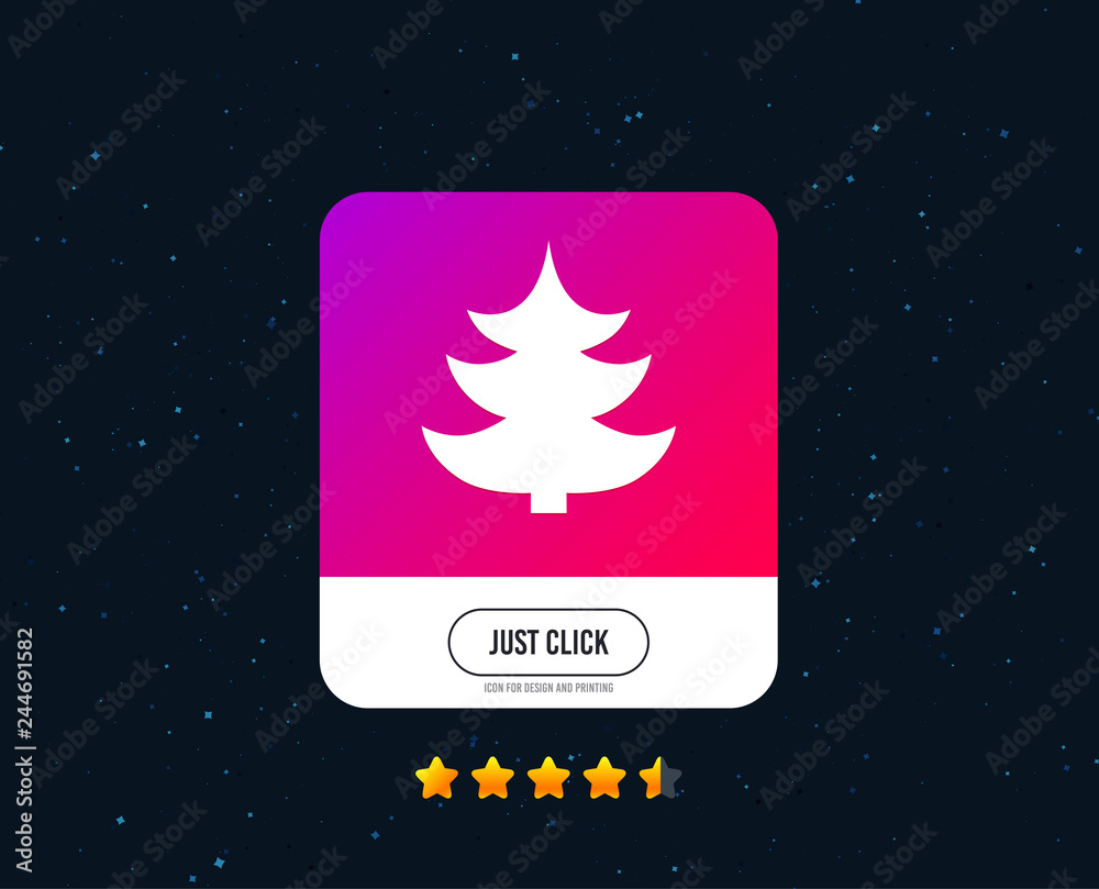 Christmas tree sign icon. Holidays button. Web or internet icon design. Rating stars. Just click button. Vector Christmas tree sign icon. Holidays button. Web or internet icon design. Rating stars. Just click button. Vector