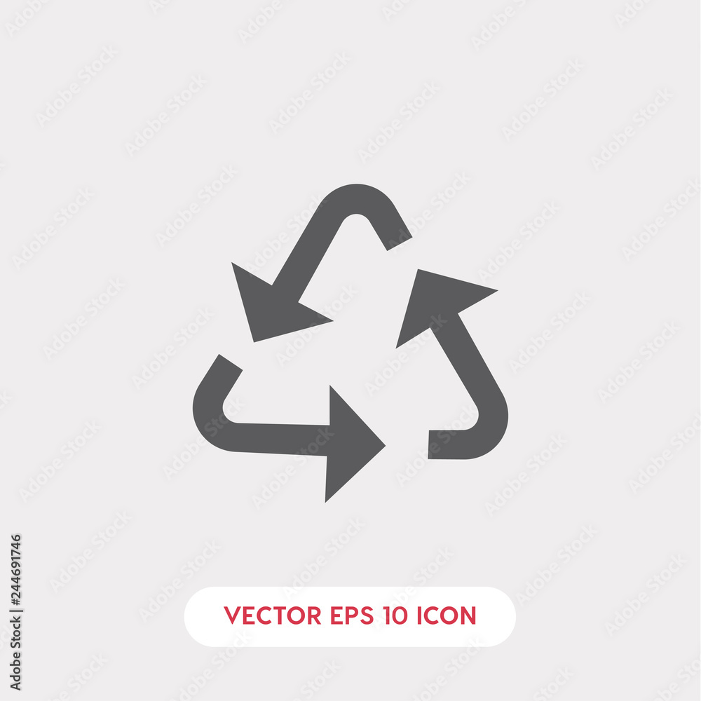 recycle icon. recycle vector symbol. Linear style sign for mobile concept and web design. recycle symbol illustration. Pixel vector graphics - Vector recycle icon. recycle vector symbol. Linear style sign for mobile concept and web design. recycle symbol illustration. Pixel vector graphics - Vector