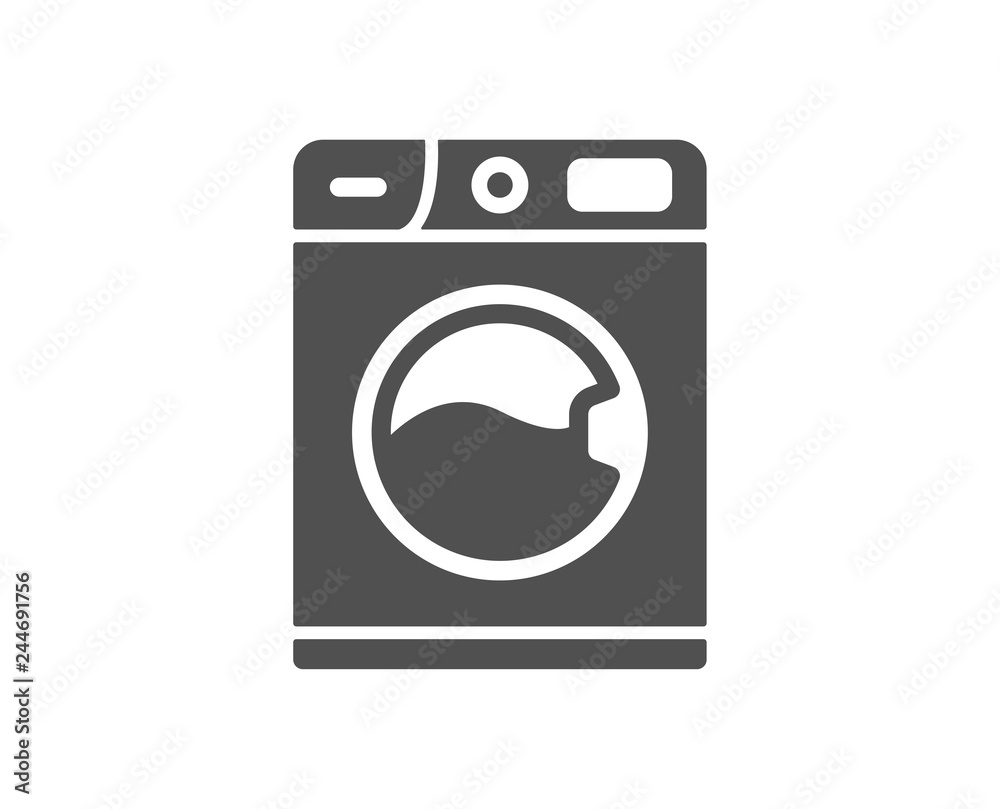 Washing machine icon. Cleaning service symbol. Laundry sign. Quality design element. Classic style icon. Vector