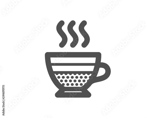 Cafe creme icon. Hot drink sign. Beverage symbol. Quality design element. Classic style icon. Vector