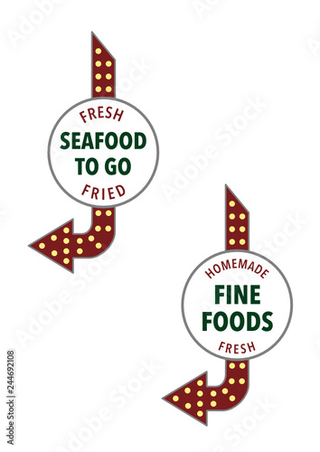 vintage diner signs