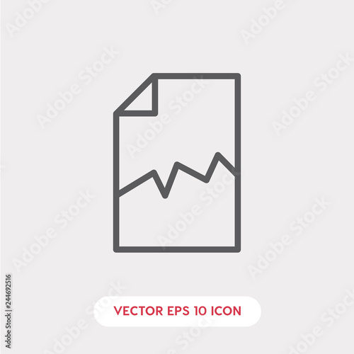 damaged file icon vector