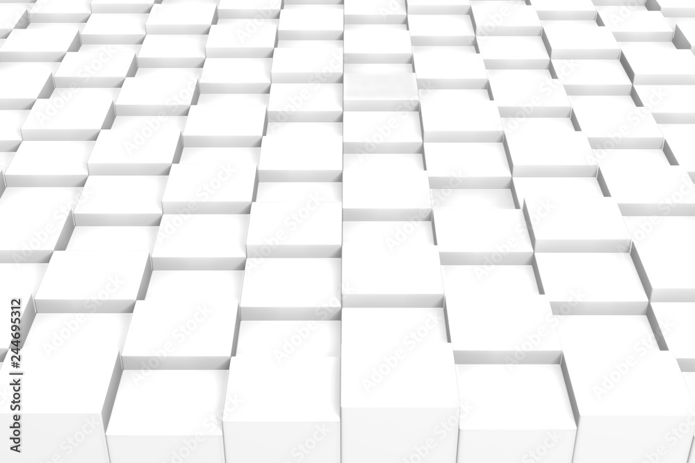 Abstract white cubes pattern. Illustration background. Abstract white cubes pattern. Illustration background.