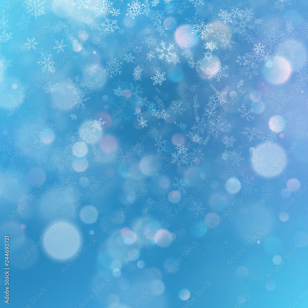 Christmas abstract template. Light background with snowflakes and stars. EPS 10