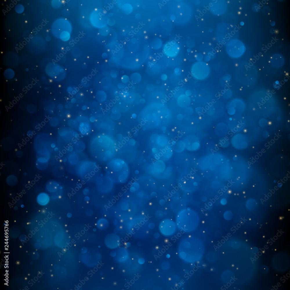 Abstract blue bokeh background. EPS 10