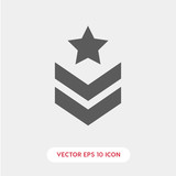 Military star icon. military star icon vector. Linear style sign for mobile concept and web design. military star protein symbol illustration. vector graphics - Vector	