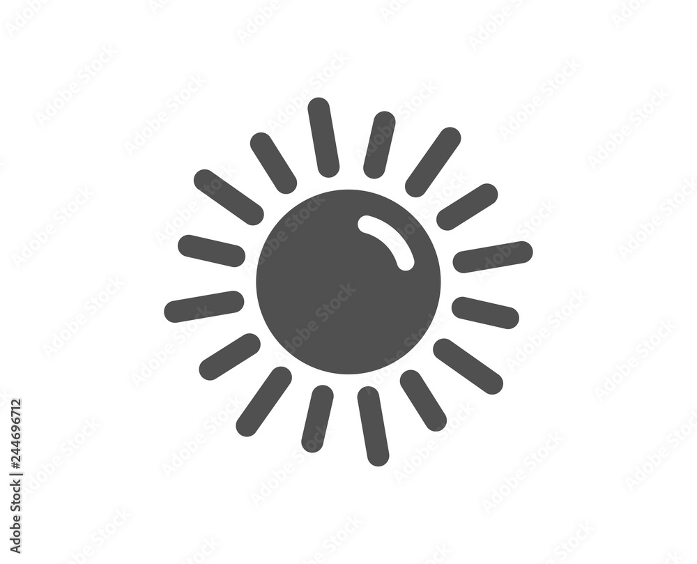Sun icon. Hot weather sign. Summer symbol. Quality design element. Classic style icon. Vector Sun icon. Hot weather sign. Summer symbol. Quality design element. Classic style icon. Vector