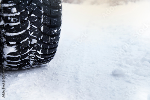 Closeup of car tires in winter  © aleksandarfilip