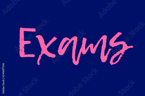 Exams. Examination sheet. Fail. Vector illustration