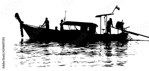Thai Fisher Boat Vector