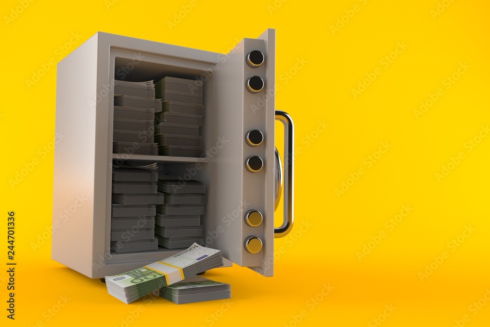 Obraz premium Safe with euro currency
