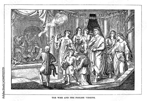 Картината върху платно Parable of the Ten Virgins