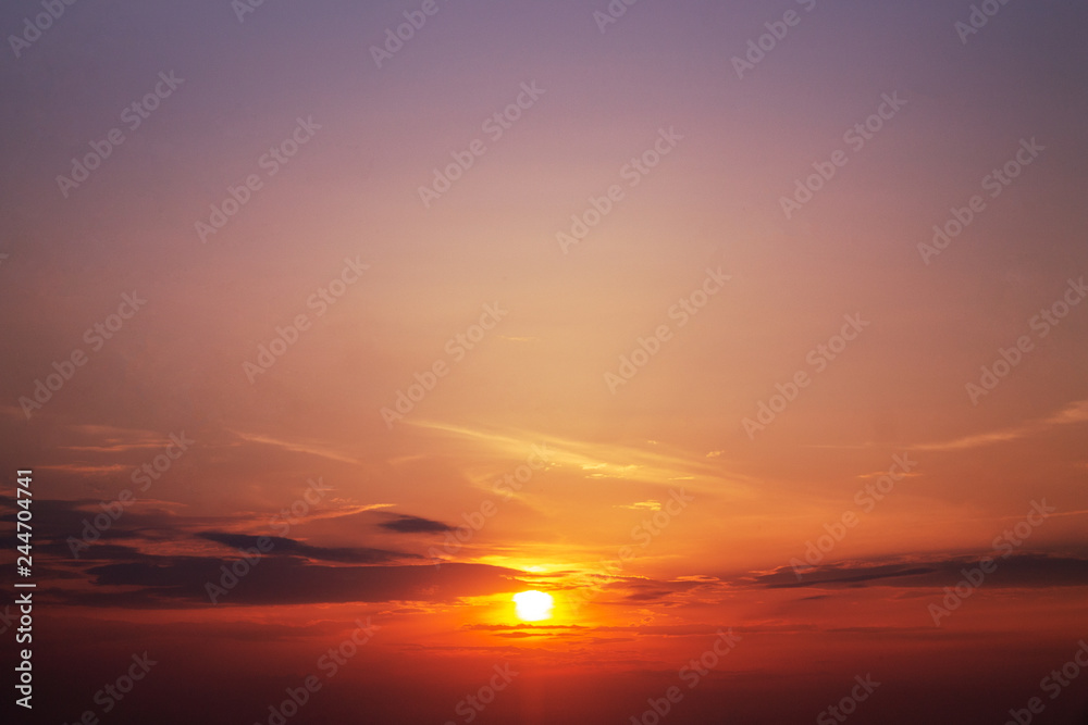 Fototapeta premium sunset.orange summer sunset, background