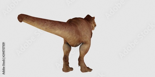 Fototapeta Naklejka Na Ścianę i Meble -  Extremely detailed and realistic high resolution 3d illustration of a T-Rex Dinosaur isolated on white Background