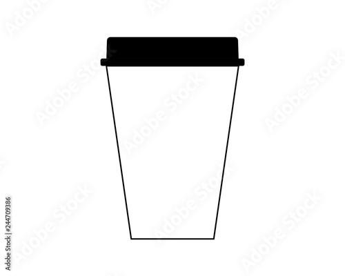 Bicchiere da caffè monouso - illustrazione vettoriale 