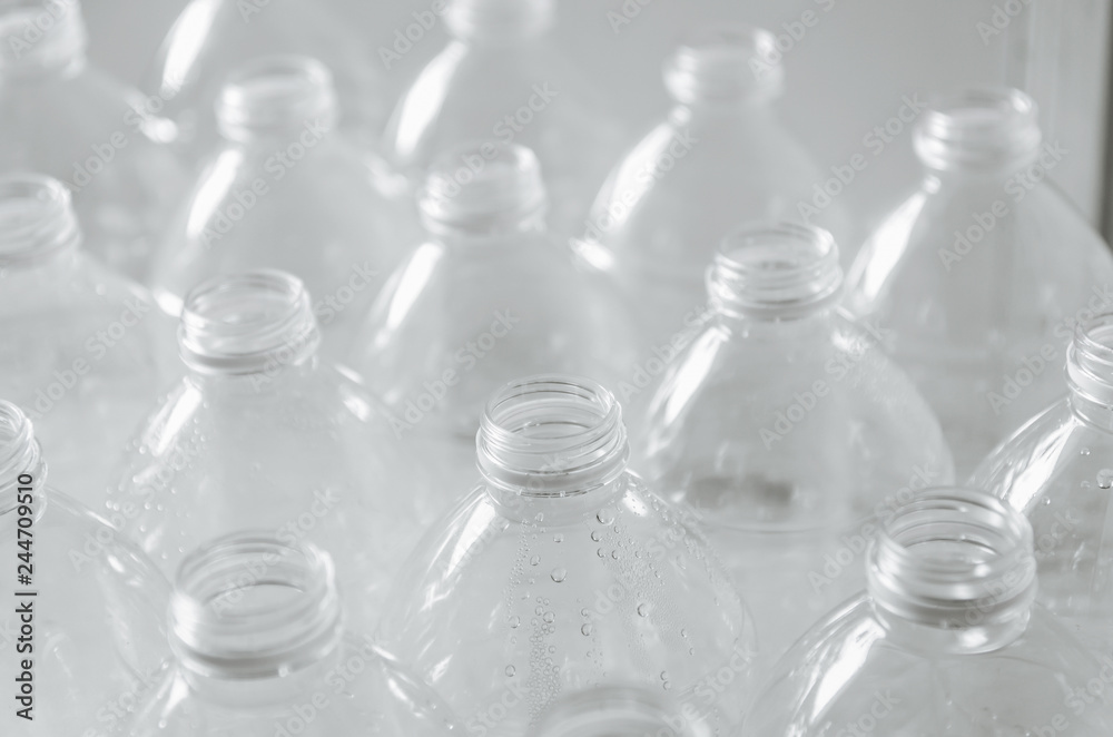 Empty bottles for recycle, Campaign to reduce the use of plastic and save world.