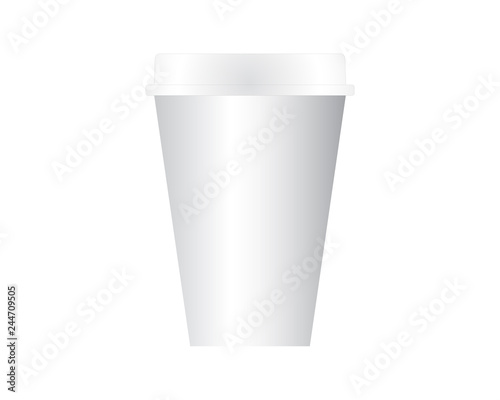 Bicchiere da caffè monouso - illustrazione vettoriale 