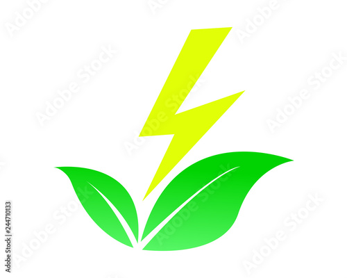 Logo energie rinnovabili eco - ecologico - vettoriale  photo